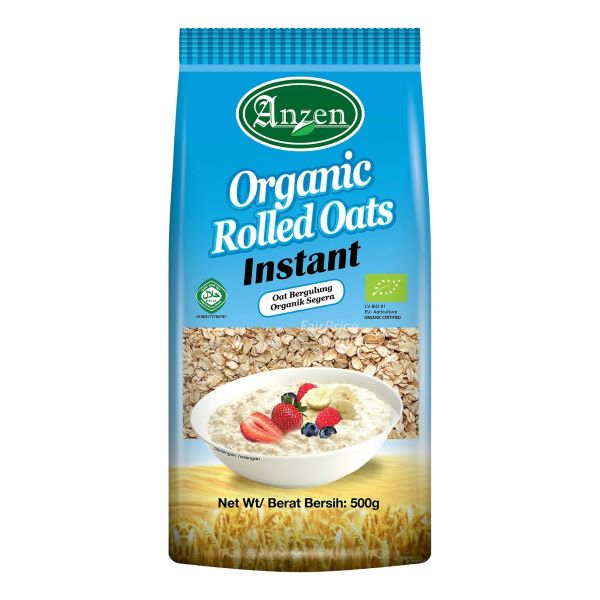 Anzen Organic Rolled Oats Instant 500G - GLOMARK - Cereals - in Sri Lanka