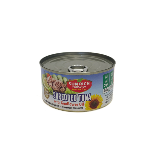Sunrich Paradise Shredded Tuna With Sunflower Oil 185G - GLOMARK - PRESERVED / PROCESSES FISH - in Sri Lanka