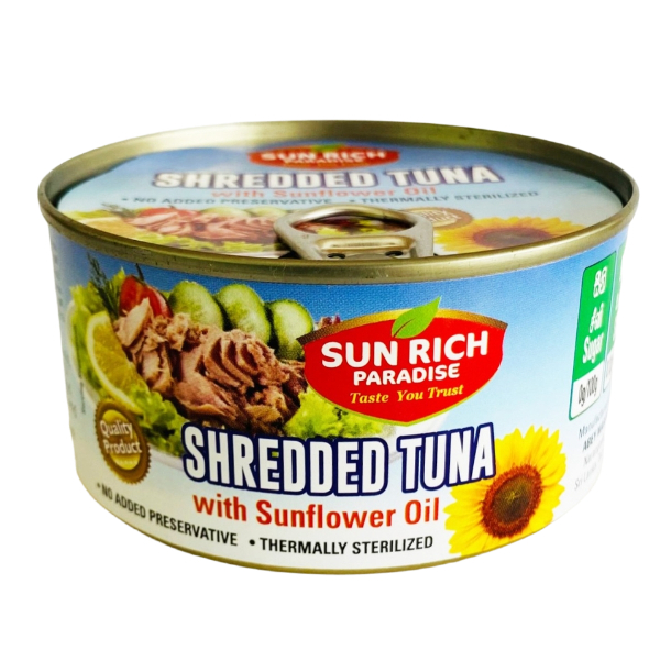 Sunrich Paradise Shredded Tuna With Sunflower Oil 185G - SUNRICH PARADISE - PRESERVED / PROCESSES FISH - in Sri Lanka