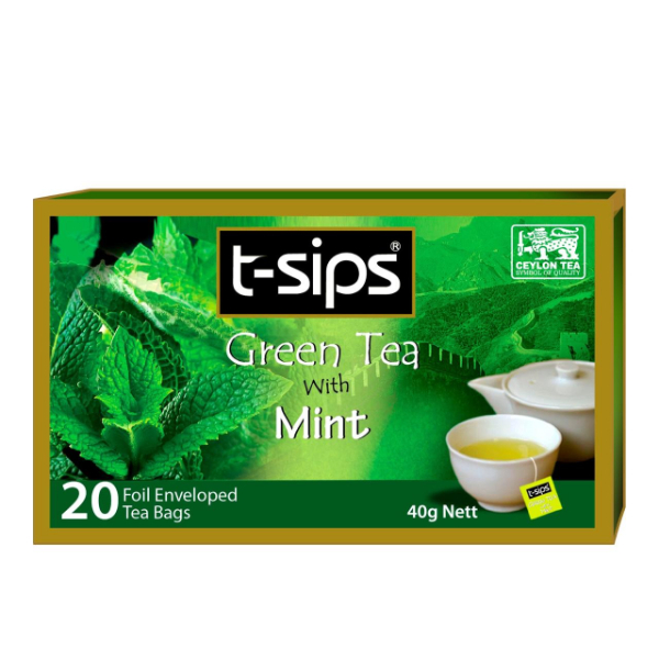 T Sips Green Mint 20 Tb 40G - GLOMARK - Tea - in Sri Lanka