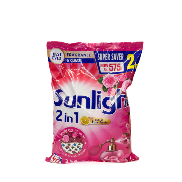 Sunlight Lemon & Rose Washing Powder 2Kg - GLOMARK - Laundry - in Sri Lanka