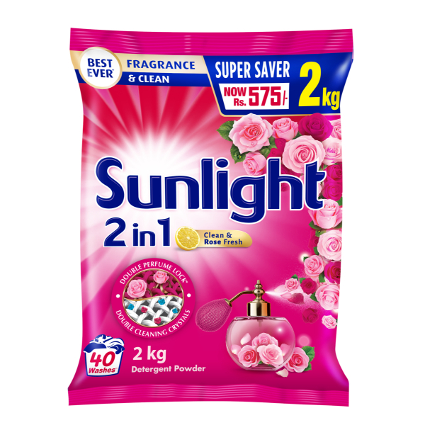 Sunlight Lemon & Rose Washing Powder 2Kg - GLOMARK - Laundry - in Sri Lanka