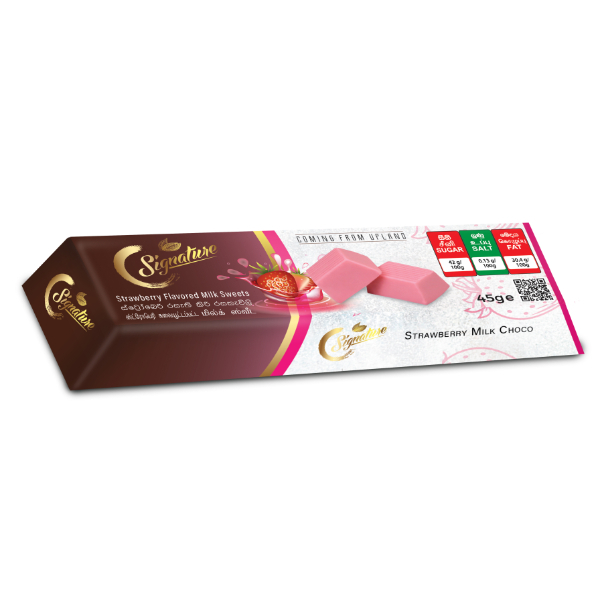 Diana Signature Strawberry Milk Choco Bar 45G - GLOMARK - Confectionary - in Sri Lanka