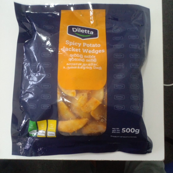Diletta Spicy Potato Jacket Wedges 500G - GLOMARK - Frozen Rtc Snacks - in Sri Lanka