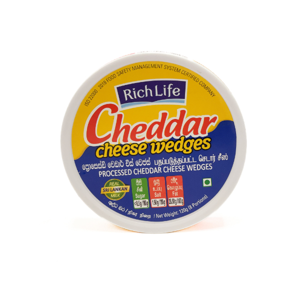 Richlife Cheddar Cheese Wedges 120G - GLOMARK - Cheese - in Sri Lanka
