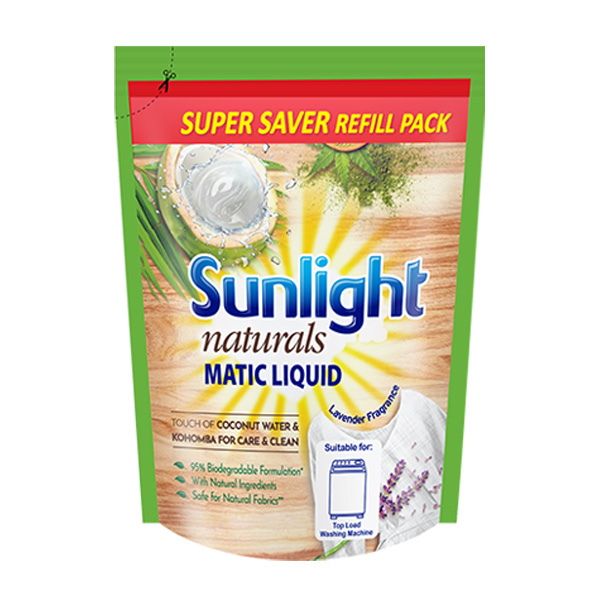 Sunlight Naturals Detergent Liquid Pouch 450Ml - GLOMARK - Laundry - in Sri Lanka