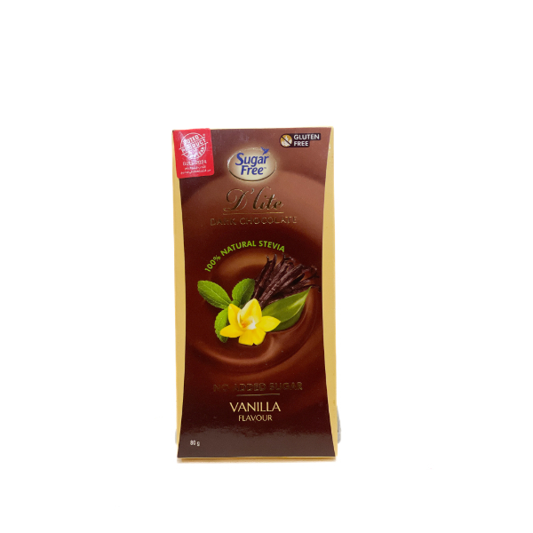 Sugar Free Dark Chocolate Vanilla Flavour 80G - SUGAR FREE - Confectionary - in Sri Lanka