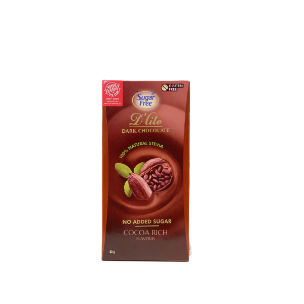 Sugar Free Dark Chocolate Cocoa Rich 80G - SUGAR FREE - Confectionary - in Sri Lanka