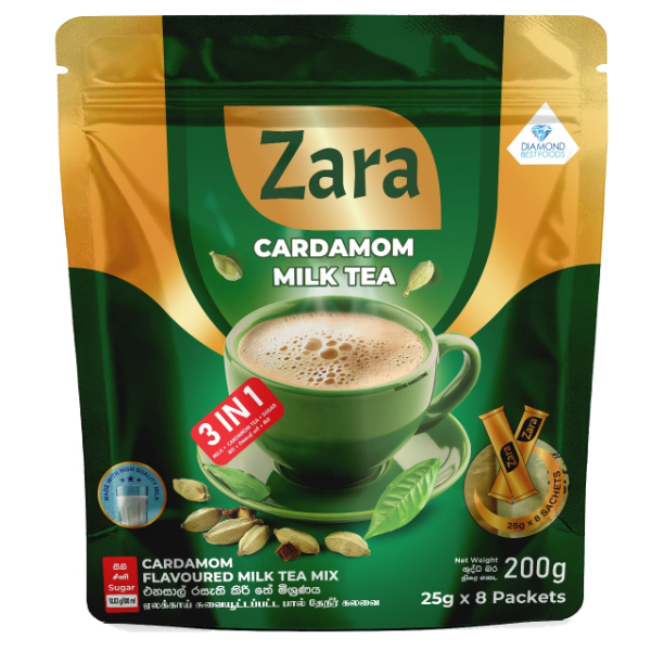 Zara Cardamom Flavoured Milk Tea Mix 200G - GLOMARK - Milk Foods - in Sri Lanka
