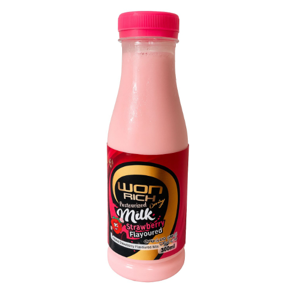 Wonrich Strawberry Flavored Pasteurized Milk 450 Ml - GLOMARK - Pasteurized Liquid Milk - in Sri Lanka