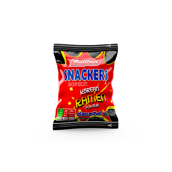 Maliban Snackers Korean Raman 25G - GLOMARK - Biscuits - in Sri Lanka