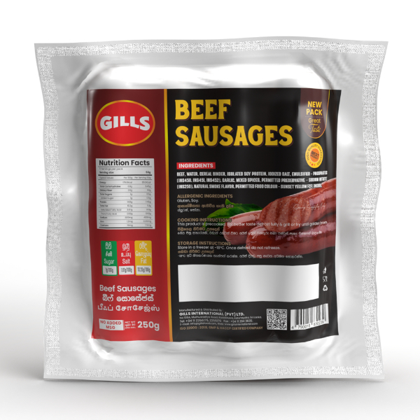 Gills Beef Sausages 250G - GLOMARK - Processed / Preserved Meat - in Sri Lanka