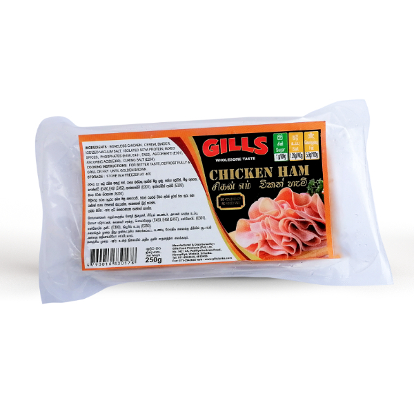 Gills Chicken Ham Slices 250G - GLOMARK - Processed / Preserved Meat - in Sri Lanka