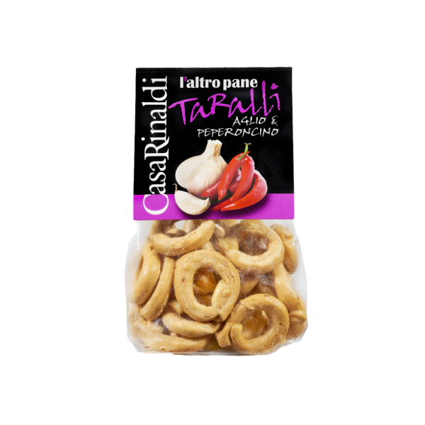 Casa Rinaldi Taralli Biscuits With Garlic & Hot Pepper 200G - GLOMARK - Biscuits - in Sri Lanka