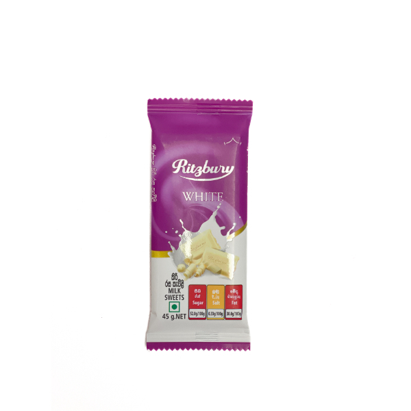 Ritzbury White Chocolate 45G - RITZBURY - Confectionary - in Sri Lanka