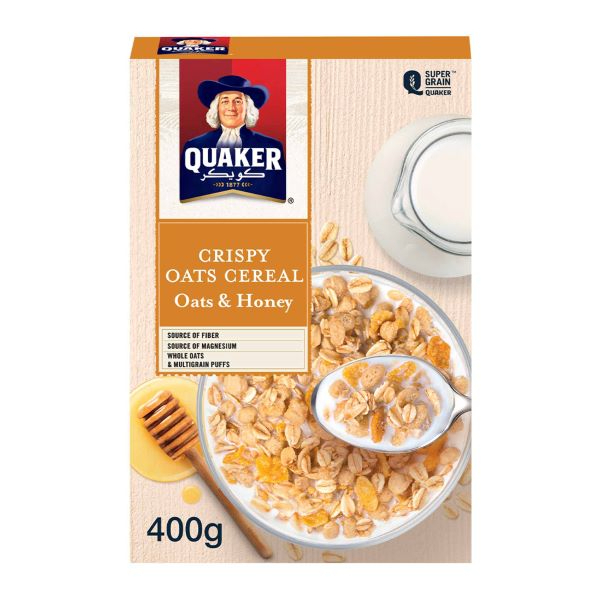 Quaker Crispy Oat & Honey Cereal 400G - GLOMARK - Cereals - in Sri Lanka