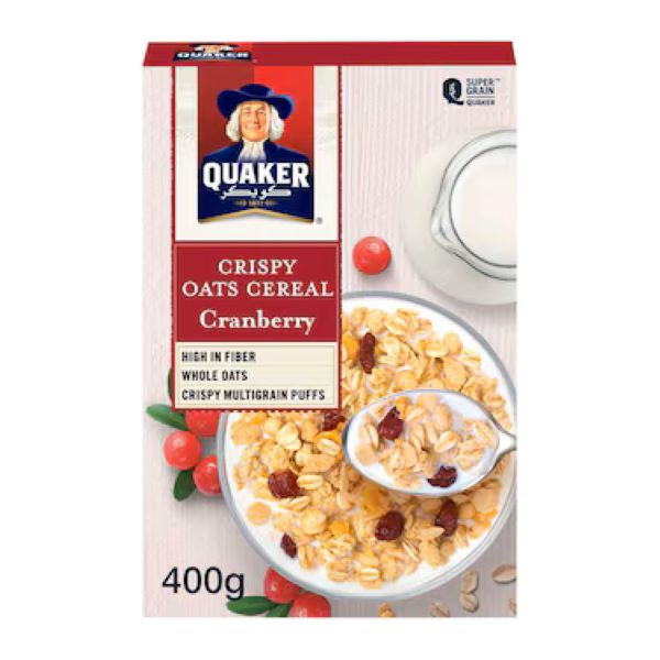 Quaker Crispy Cranberry Cereal 400G - QUAKER - Cereals - in Sri Lanka
