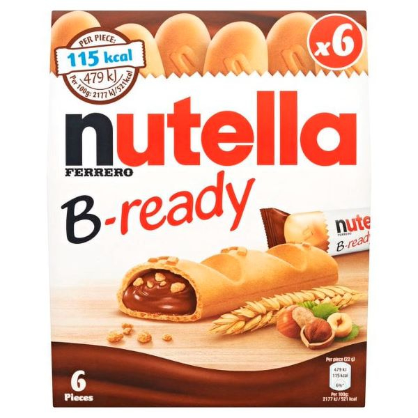 Nutella B-Ready 6 Pack 132G - NUTELLA - Biscuits - in Sri Lanka