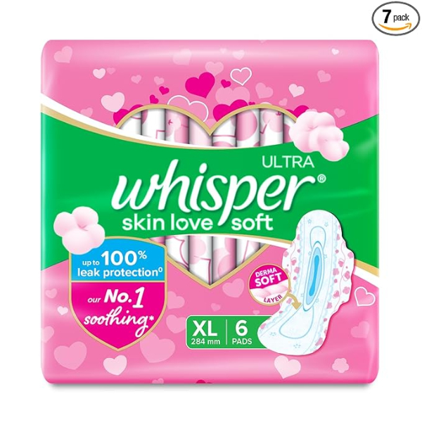 Whisper Sanitary Napkins Ultra Soft Xl 6S - WHISPER - Personal Hygiene - in Sri Lanka