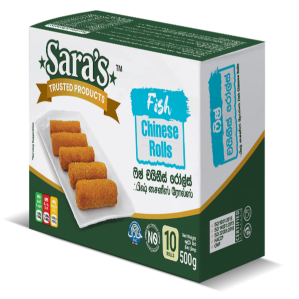 Sara'S Fish Chinese Roll 500G - SARA - Frozen Rtc Snacks - in Sri Lanka