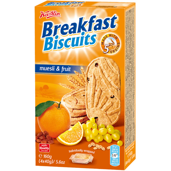 Koestlin Breakfast Biscuits Fruits 160G - KOESTLIN - Cereals - in Sri Lanka