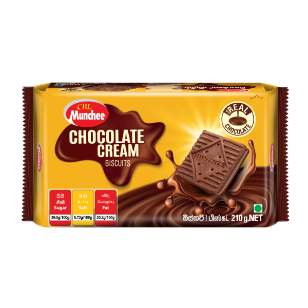 Munchee Biscuit Chocolate Cream 210G - MUNCHEE - Biscuits - in Sri Lanka