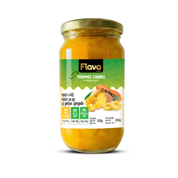 Flava Tropimix Chunks In Pineapple Juice Organic 350Ml - FLAVA - Processed/ Preserved Fruits - in Sri Lanka