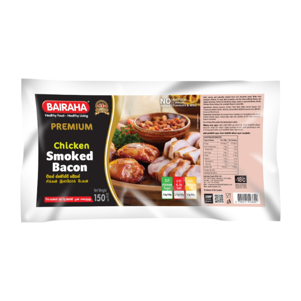 Bairaha Chicken Smoked Bacon 150G - BAIRAHA - Processed / Preserved Meat - in Sri Lanka