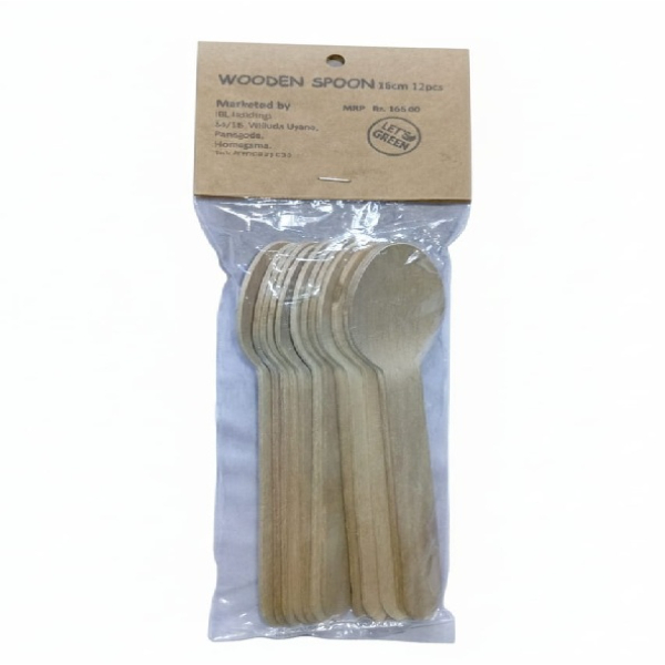 Ibl Wooden Spoon 12 Pcs - IBL - Disposables - in Sri Lanka