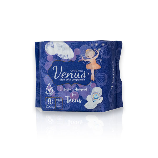 Velona Venus Sanitary Napkins Teens Wings 8S - VELONA VENUS - Personal Hygiene - in Sri Lanka