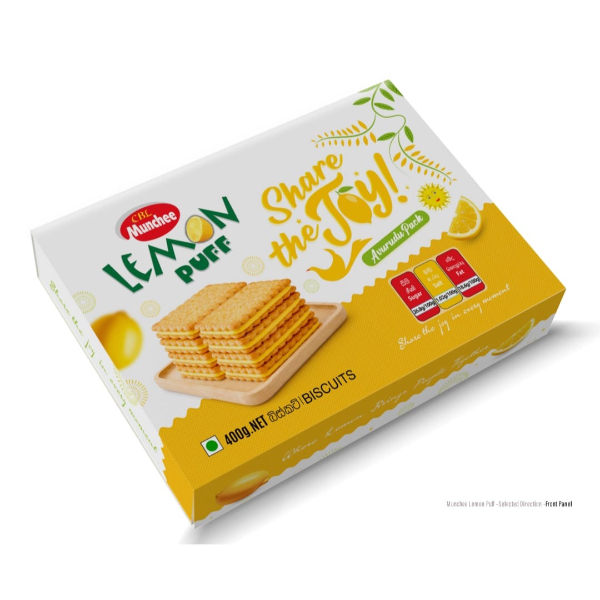 Munchee Lemon Puff Family Pack 400G - MUNCHEE - Biscuits - in Sri Lanka