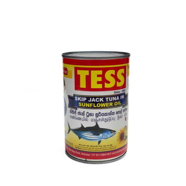 Tess Skip Jack Tuna In Sunflower Oil 425G - TESS - PRESERVED / PROCESSES FISH - in Sri Lanka