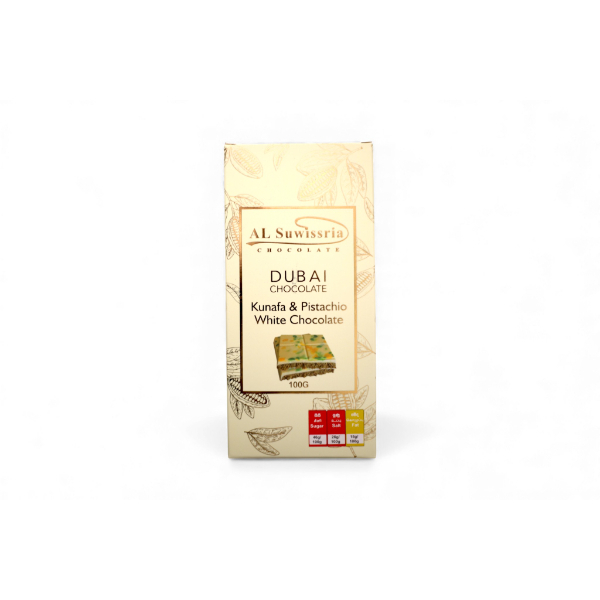 Al Suwissria Kunafa Bar Wht Chc 100G - AL SUWISSRIA - Confectionary - in Sri Lanka