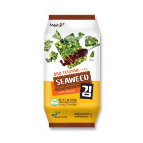 Korean Seaweed Snack Bbq Teriyaki 4G - HAESARANG - Seasoning - in Sri Lanka