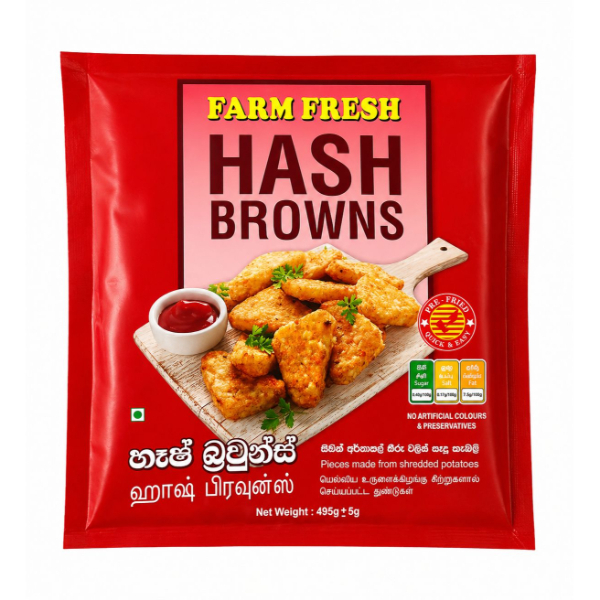 Farm Fresh Hashbrown Triangle (495G+/-5G) - FARM FRESH - Frozen Rtc Snacks - in Sri Lanka