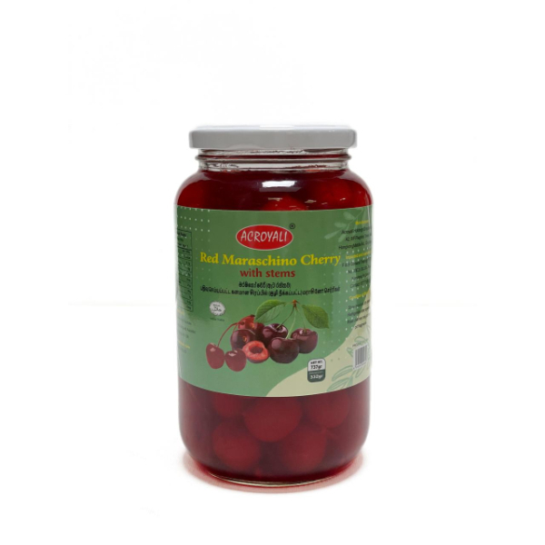 Acroyali Red Maraschino Cherry With Stem 737 G - ACROYALI - Processed/ Preserved Fruits - in Sri Lanka