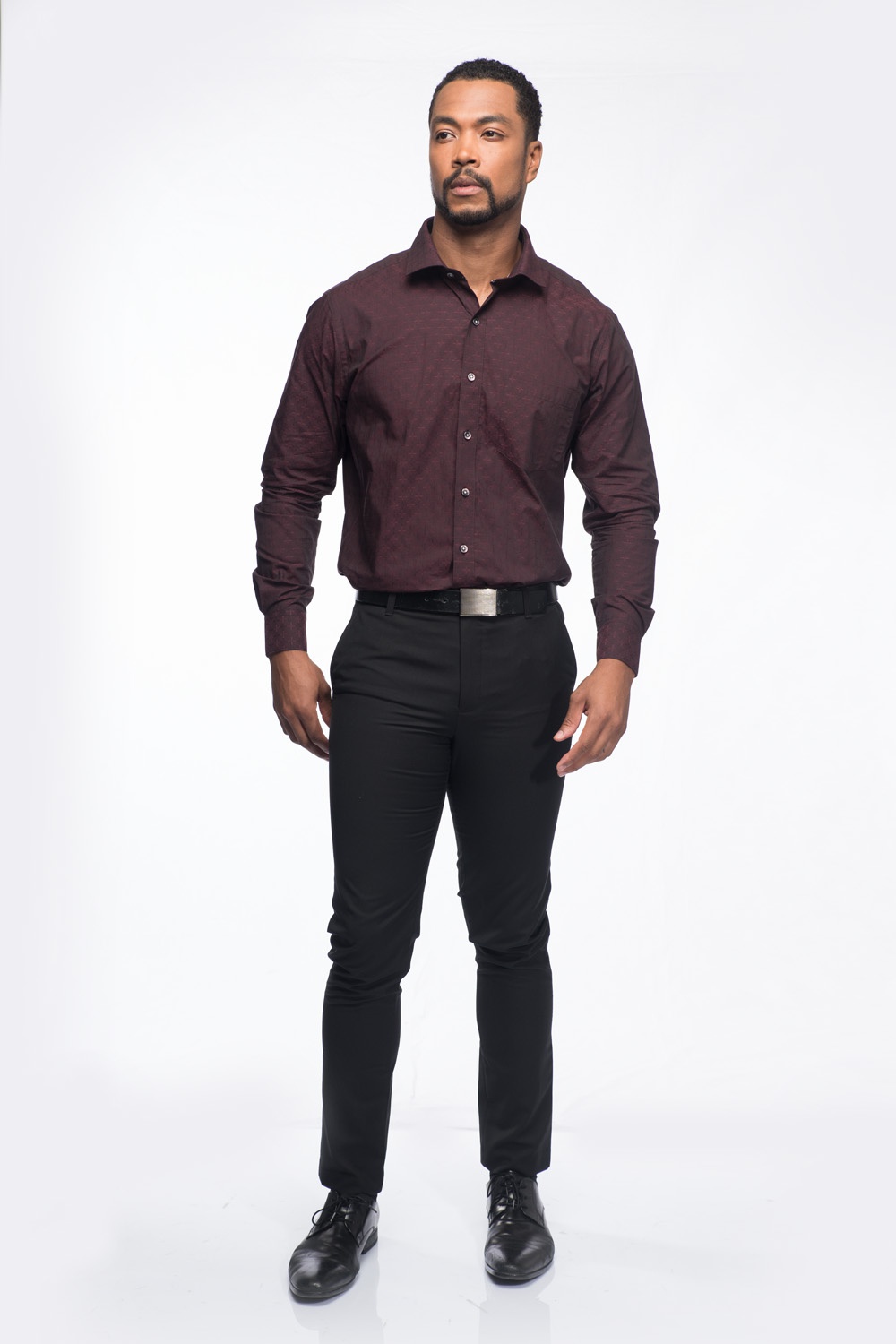 dark maroon formal shirt