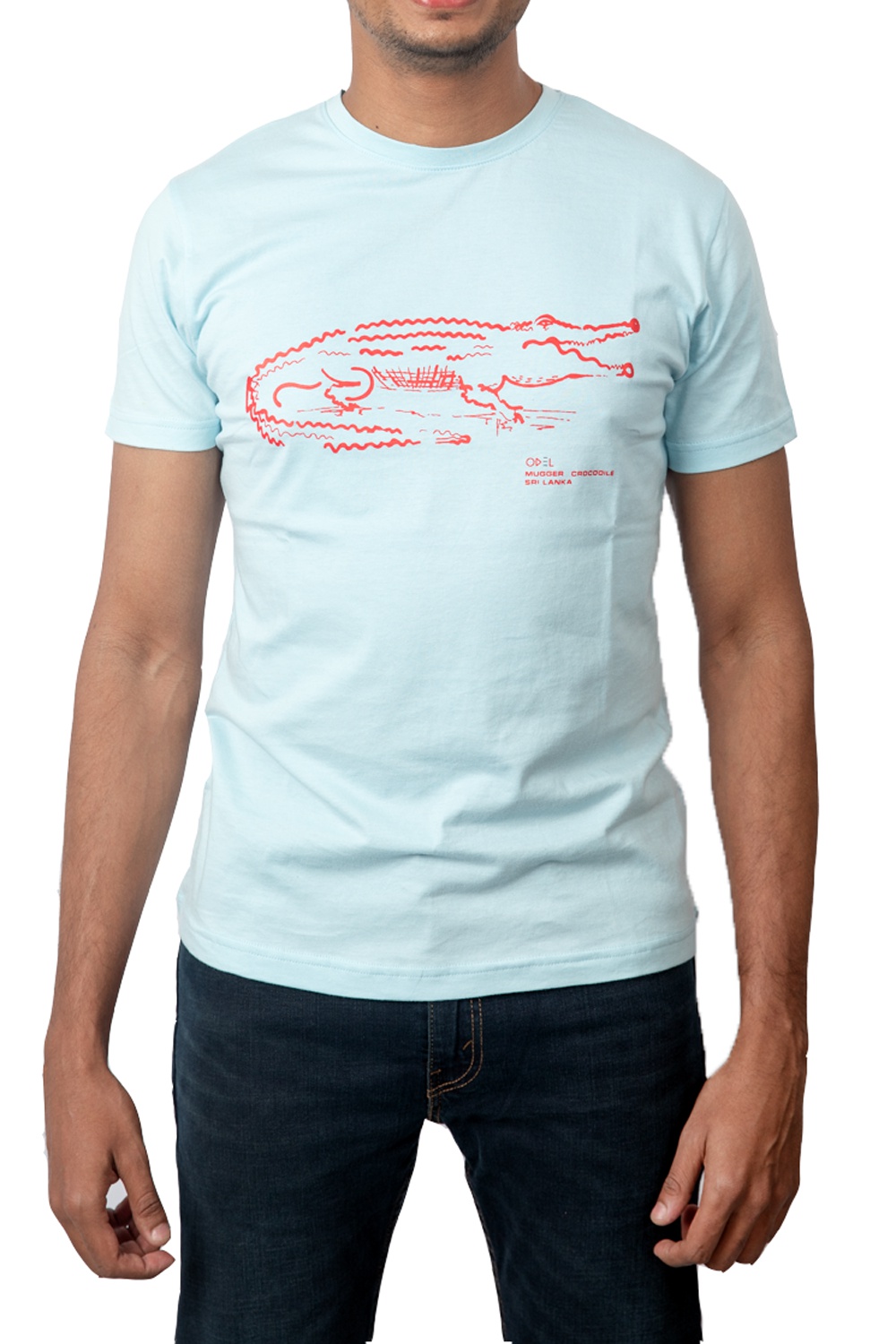 Luv Sl Men T Shirt Odel Crocodile Light Blue Odel.lk