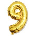 Party Hat Foil Number Baloons Gold 32"Number 9 - in Sri Lanka