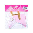 Party Hat Happy Birth Day Pink Banner Large - in Sri Lanka