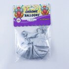 Party Hat Chrome Balloons 6Pcs - Silver - in Sri Lanka