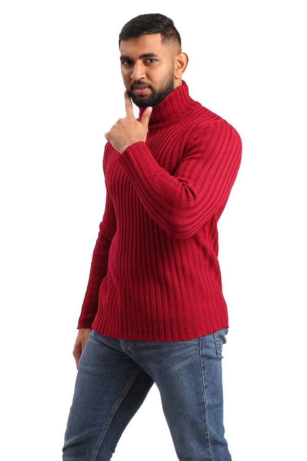 high neck sweater