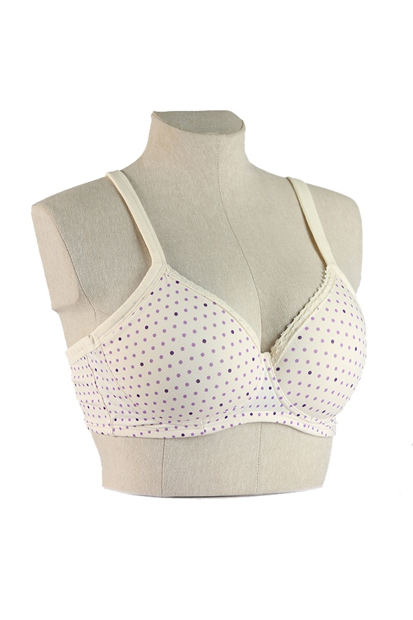 Amante Bra In White With Polka Dots