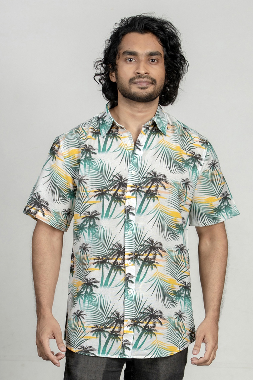 Odel Printed Short Sleeves Beach Shirt | Odel.lk