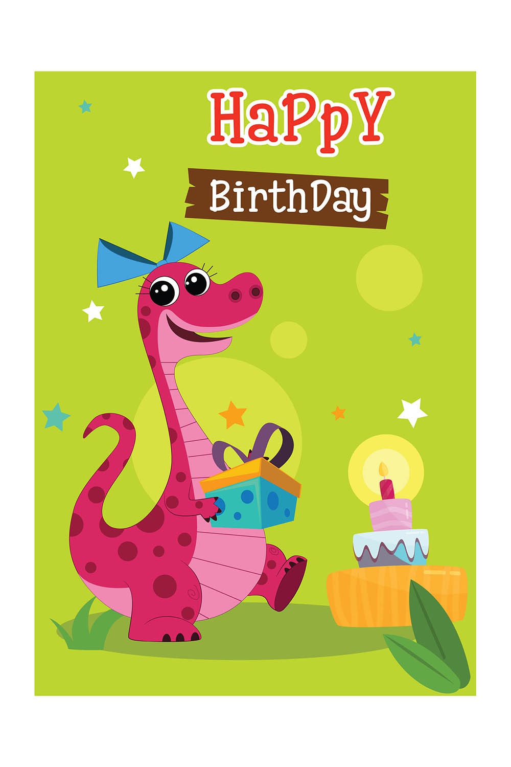 Odel Kids Boy Dino White Board Birthday Card | Odel.lk