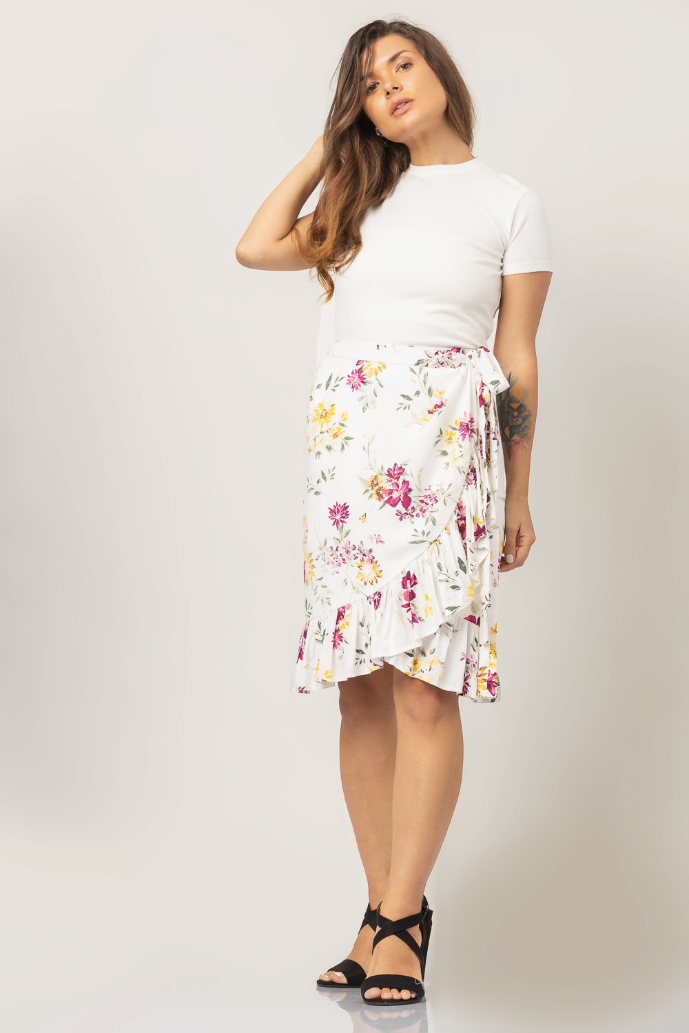 Odel Floral Wrap Around Skirt