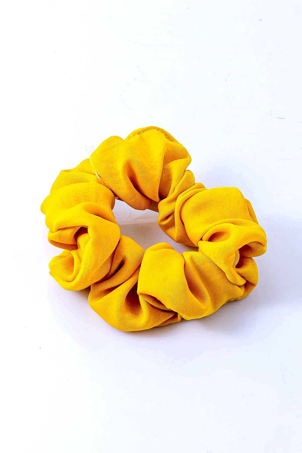 Backstage Bright Yellow Satin Medium Scrunchie | Odel.lk