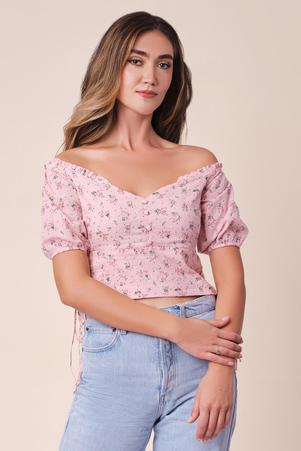 Off shoulder sweetheart online neckline top