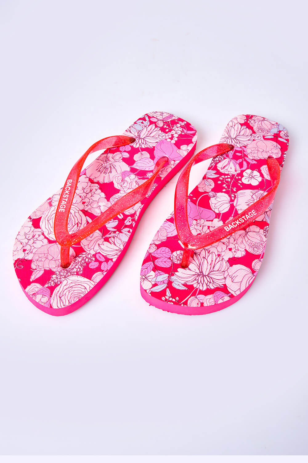 Pink Rose Hedgehogs Pattern Print Premium Home Slippers