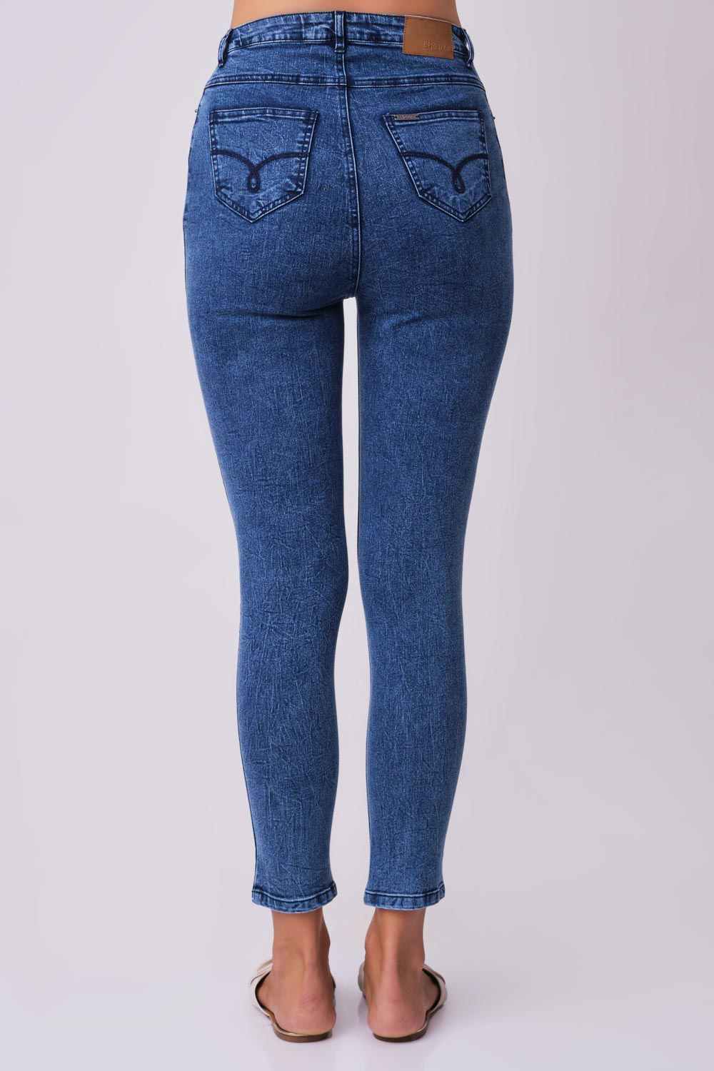 O.D.Co Blue High Waist Skinny Ripped Jeans